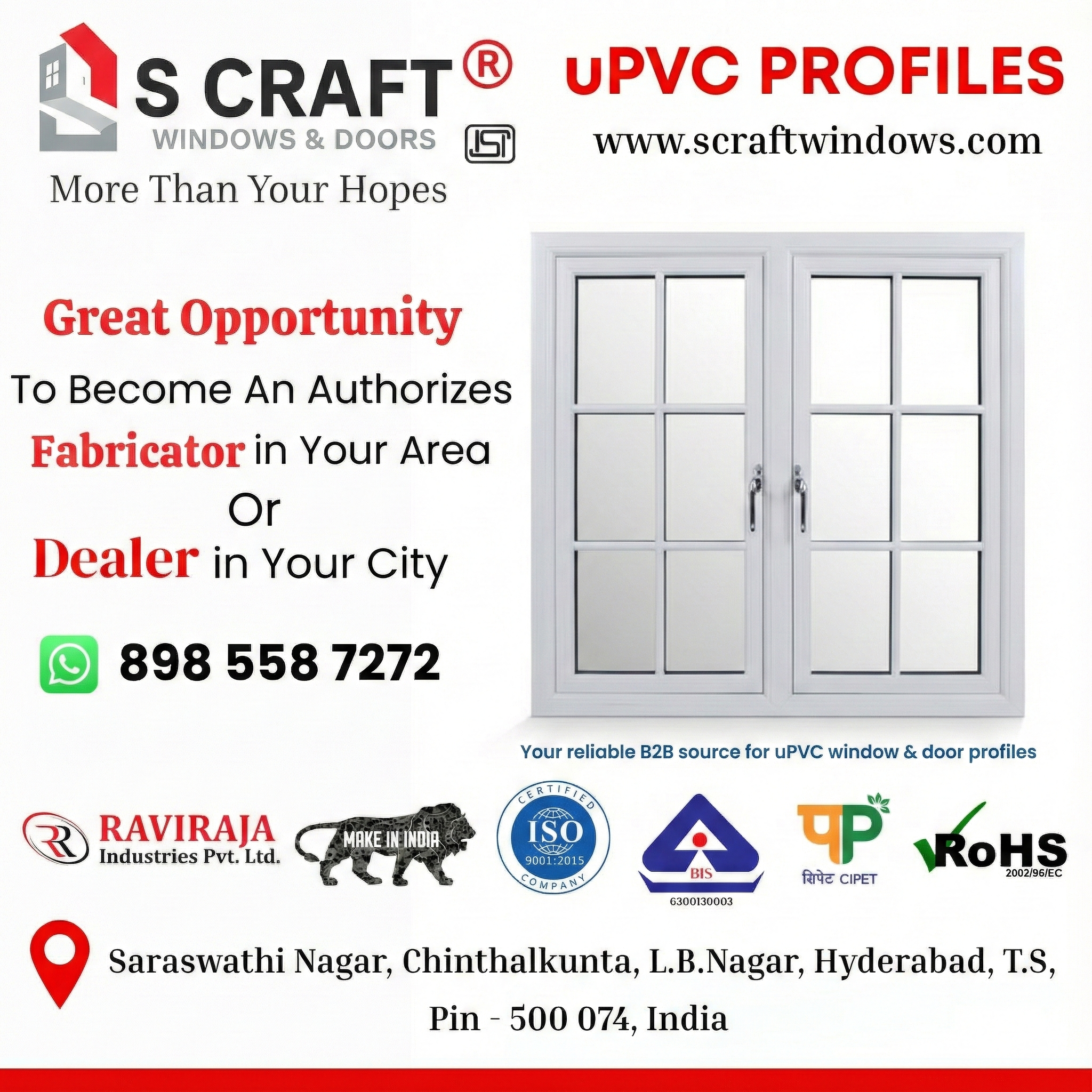 UPVC Window Profiles Manufacturers in India