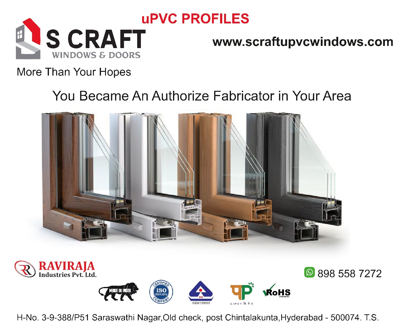 UPVC Window Profiles Manufacturer and Suppliers in India