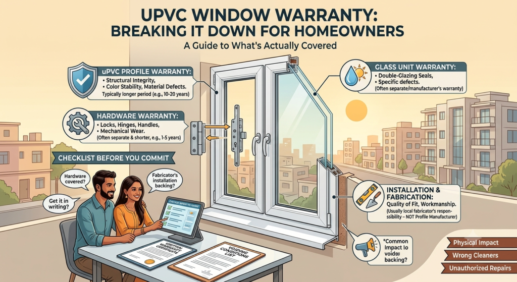 upvc window warranty india
