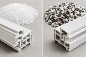 virgin uPVC vs recycled uPVC profiles